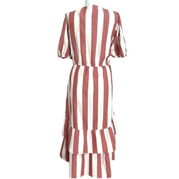 Knox Rose Women’s Striped V-Neck Wrap Tiered Dress size S - Picture 3 of 10
